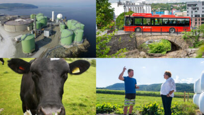 Collage biogass Biokraft ku, Østfold buss Bollestad